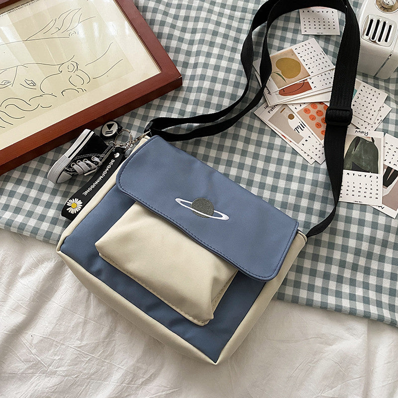 Canvas Handbag Mini Student Bag Simple Crossbody Bags Casual Lady Flap Shoulder Bag