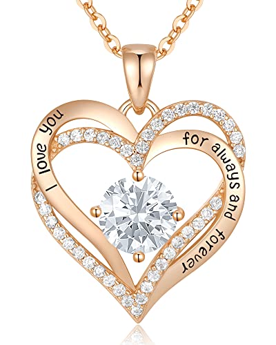 Forever Love Heart Necklace – S925 Silver with Birthstone