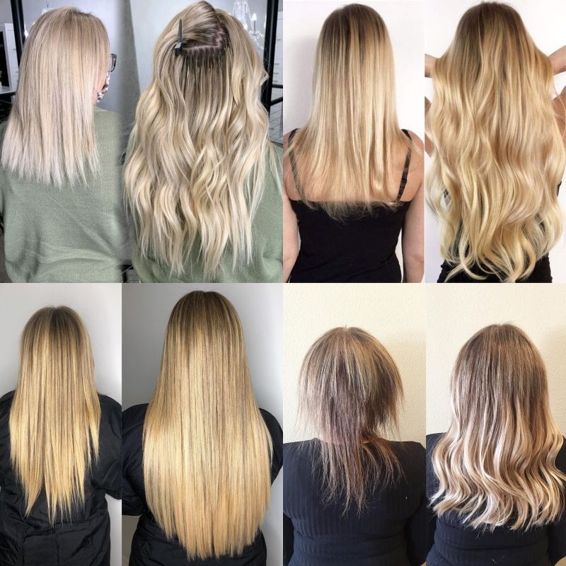 Double Drawn Virgin Hair Extensions – Invisible Weft, Seamless 20”